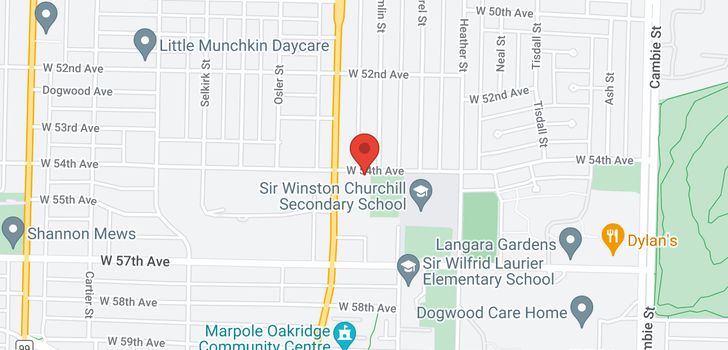 map of 972 W 54TH AVENUE